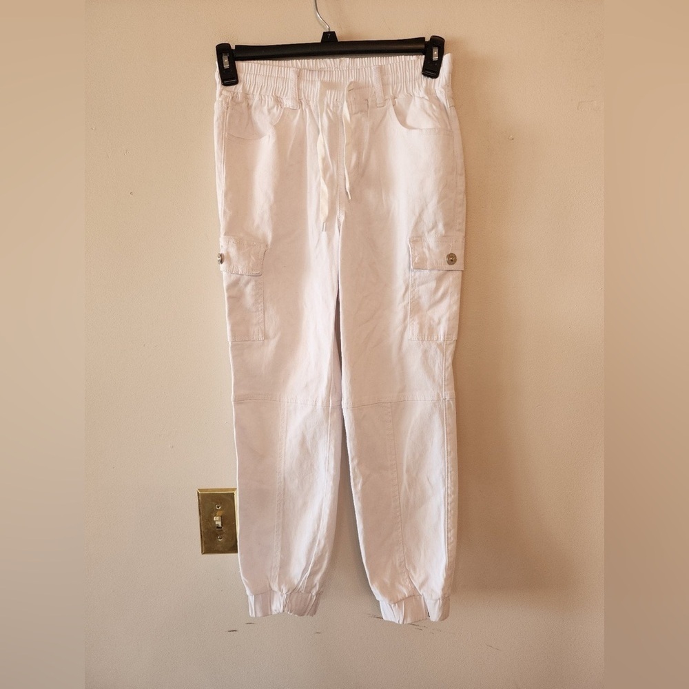 Monkey Ride Jean Company White Cargo Pants High Rise Size 3